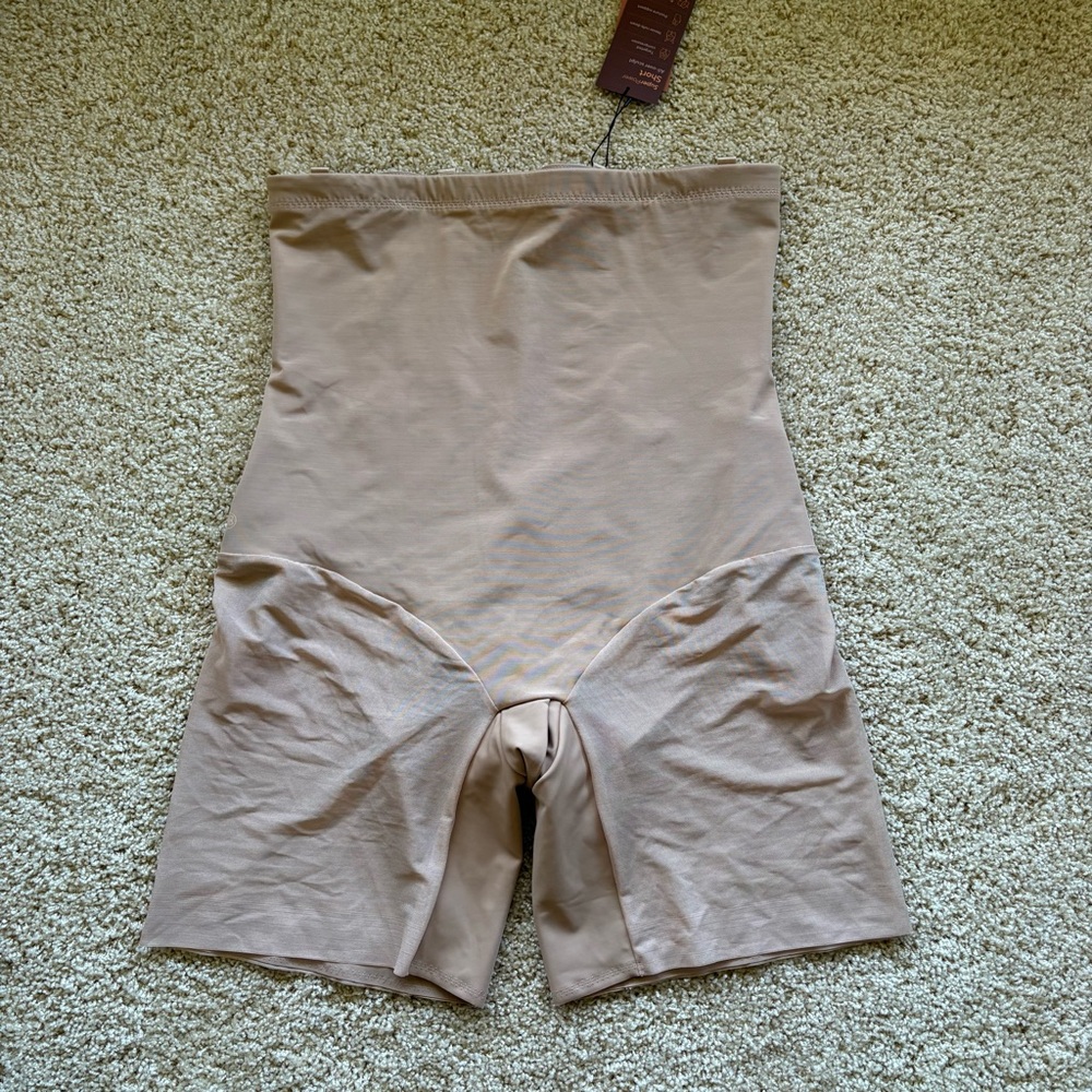 Honeylove SuperPower Short 3X Nude High Waist Shapewear Shorts Open‎ Gusset